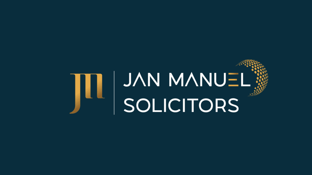 A logo of jan manuel solicitors